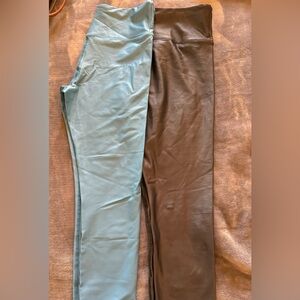 Two pair of Zyia metallic leggings (size 8-10)
